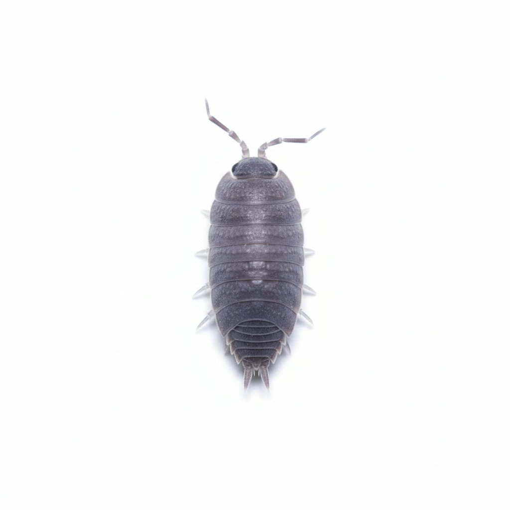 Porcellio pruinosus sur fond blanc - basé sur ta photo